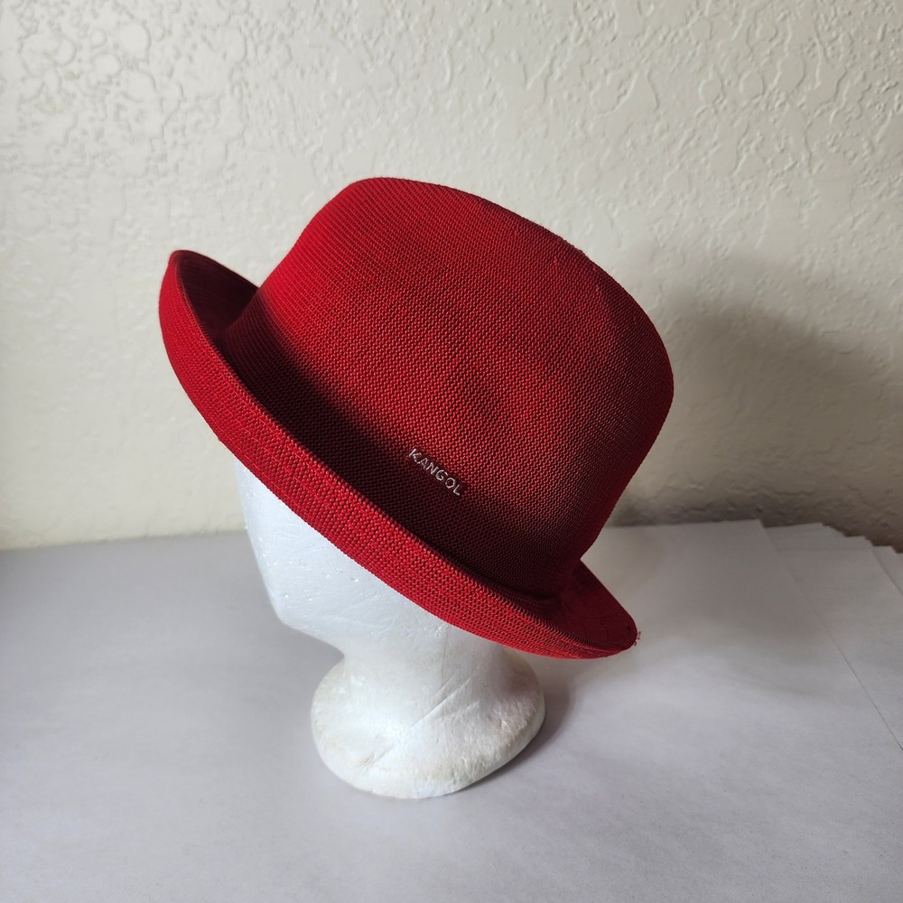 Kangol Tropic Player Trilby Hat Scarlet Red Mens Large Breathable Mesh Fedora